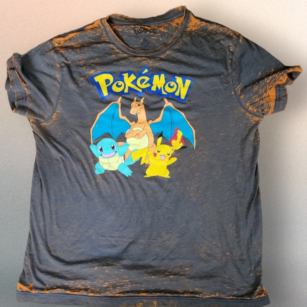 Graphic Burnout T-shirt Pokémon- 2016 Nintendo Licensed Tee, XL